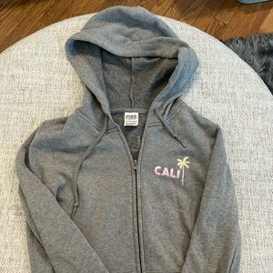 PINK, zip up hoodie, XS